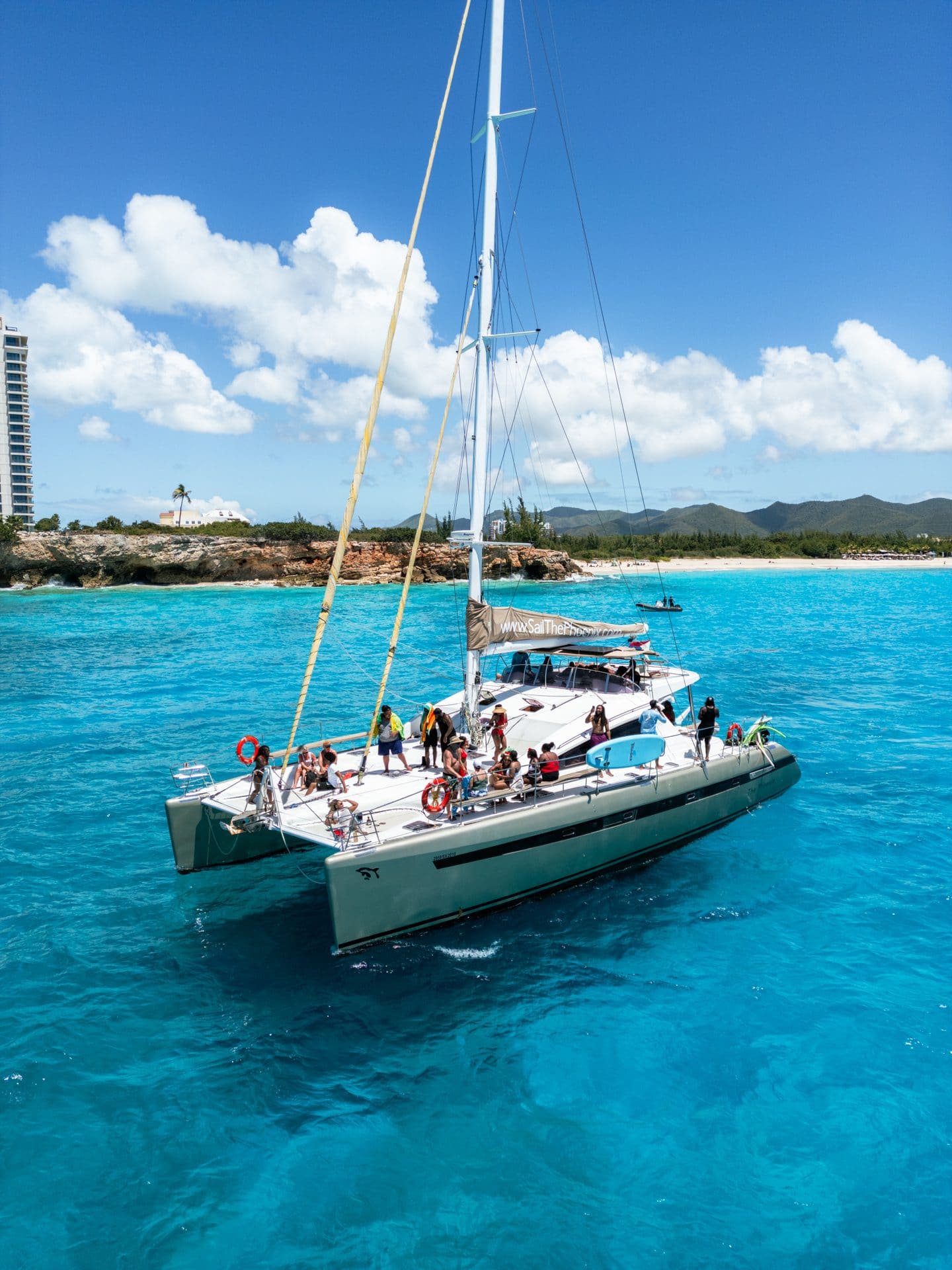Private event on the Sail The Phoenix catamaran in St. Maarten
